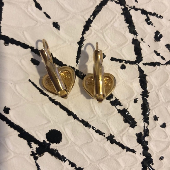 Swarovski Pave Goldtone Earrings - Picture 3 of 4